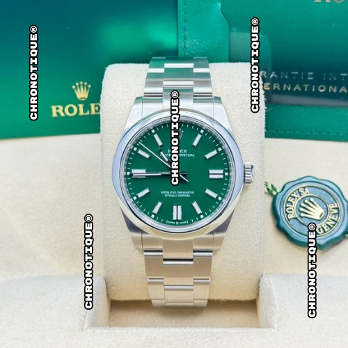 Rolex Oyster Perpetual Green 41 mm