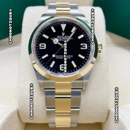 Rolex Explorer Steel and Yellow Gold 36 mm