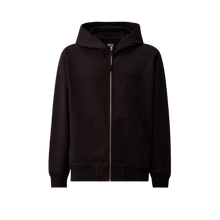 Diagonal Raised Fleece Zip Hooded Sweatshirt