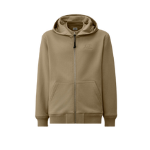 Diagonal Raised Fleece Zip Hooded Sweatshirt