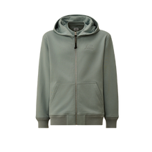 Diagonal Raised Fleece Zip Hooded Sweatshirt