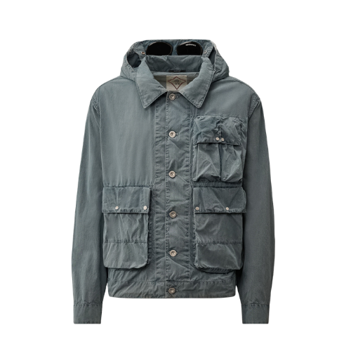 50 Fili Indigo Bleached Goggle Jacket