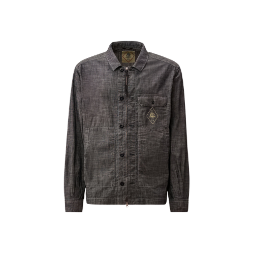 Chambray Long Sleeve Zip Shirt