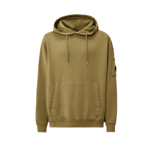 Cotton Diagonal Fleece Hooded Lens Sweatshirt