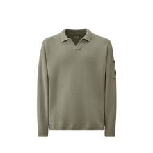 Cotton Chenille Polo Lens Sweater