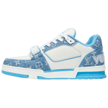 Louis Vuitton Trainer Low 'Velcro Strap - Light Blue Monogram Denim'